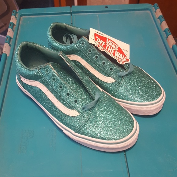 vans blue glitter